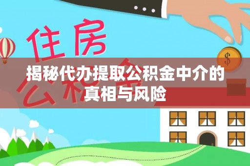 丹凤揭秘代办提取公积金中介的真相与风险