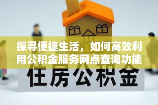 丹凤探寻便捷生活，如何高效利用公积金服务网点查询功能