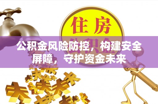 丹凤公积金风险防控，构建安全屏障，守护资金未来