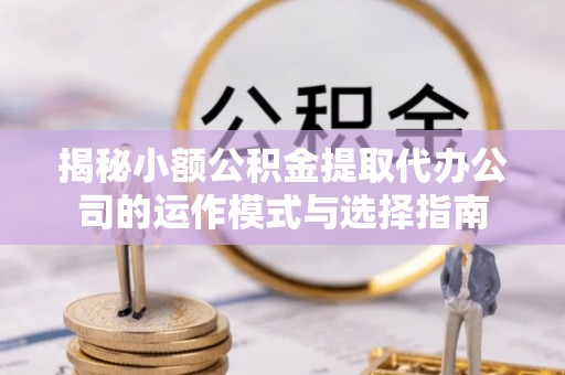 丹凤揭秘小额公积金提取代办公司的运作模式与选择指南