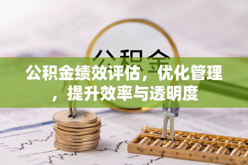 丹凤公积金绩效评估，优化管理，提升效率与透明度